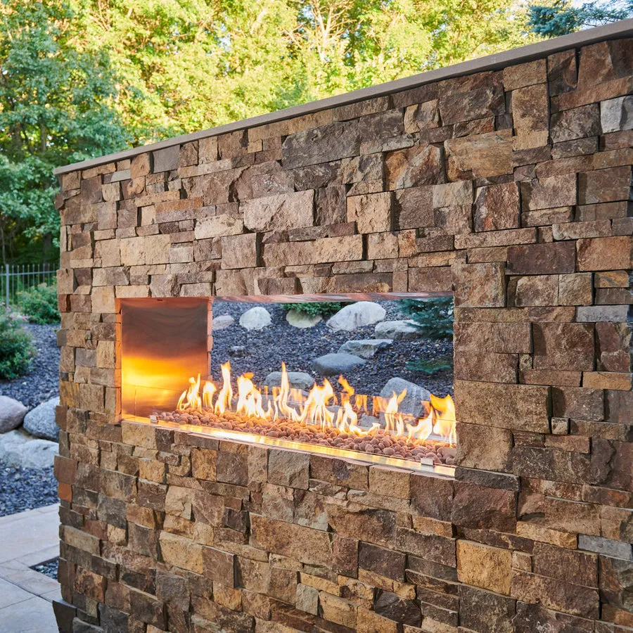 See Through Ready to Finish Gas Fireplace with Direct Spark Ignition By The Outdoor Great Room