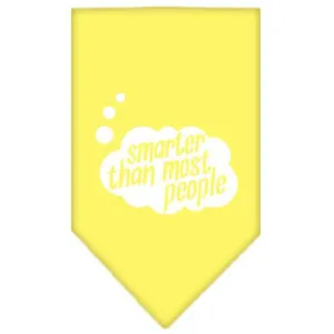 Smarter then most People Screen Print Bandana Yellow Small