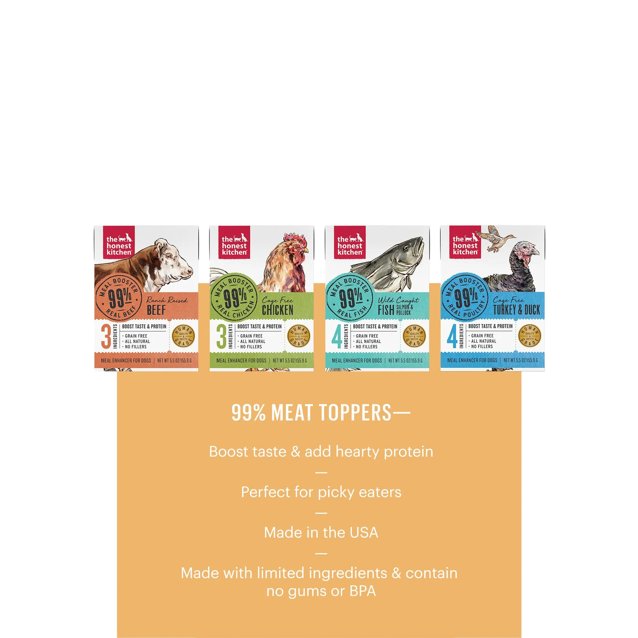 The Honest Kitchen 99% Meat Meal Booster Wet Dog Food