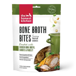 The Honest Kitchen Bone Broth Bites Roasted with Chicken Bone Broth & Carrots Treats for Dogs