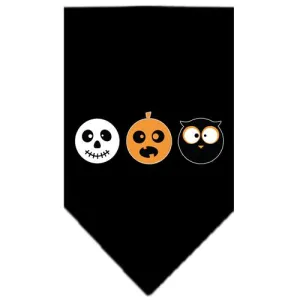 The Spook Trio Screen Print Bandana Black Small