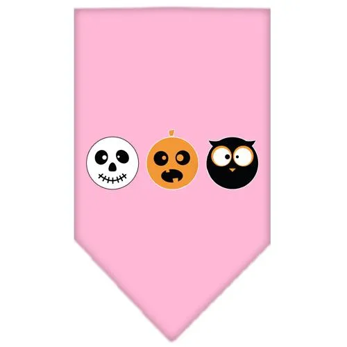 The Spook Trio Screen Print Bandana Light Pink Small