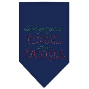 Tinsel in a Tangle Rhinestone Bandana Navy Blue large