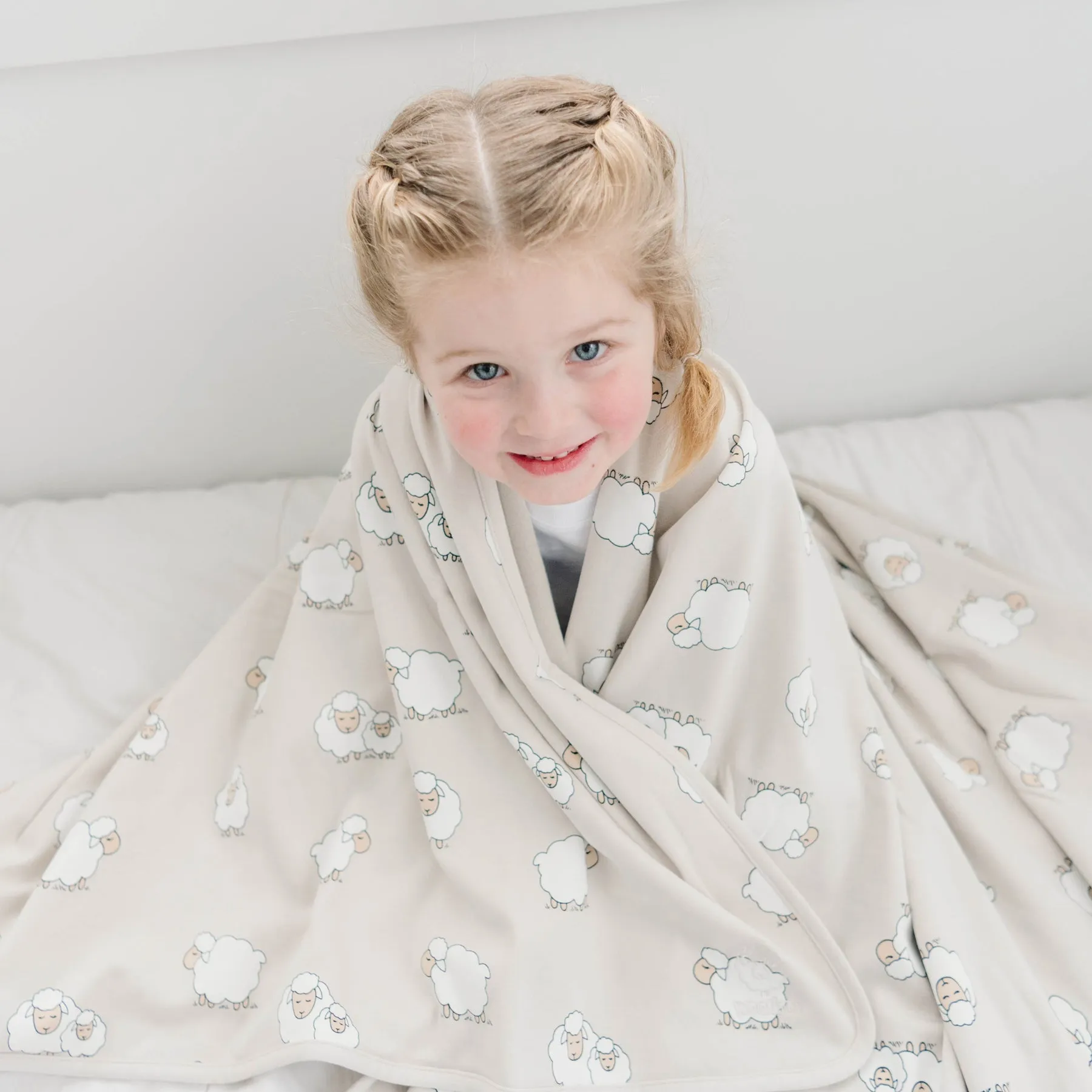 Toddler Blanket, 4 Season® Merino Wool & Organic Cotton Blanket, 52.5" x 40", Sheep