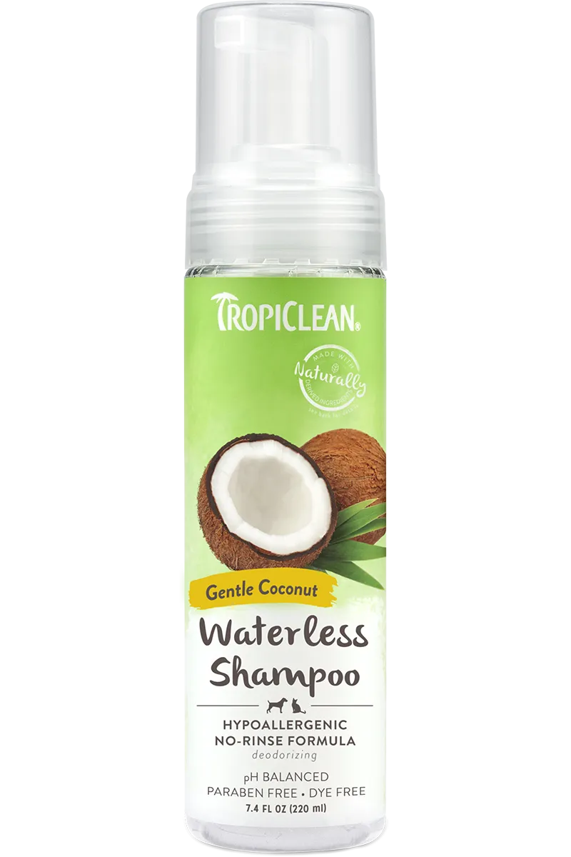 TropiClean - Gentle Coconut Hypoallergen Waterless Shampoo for Pets