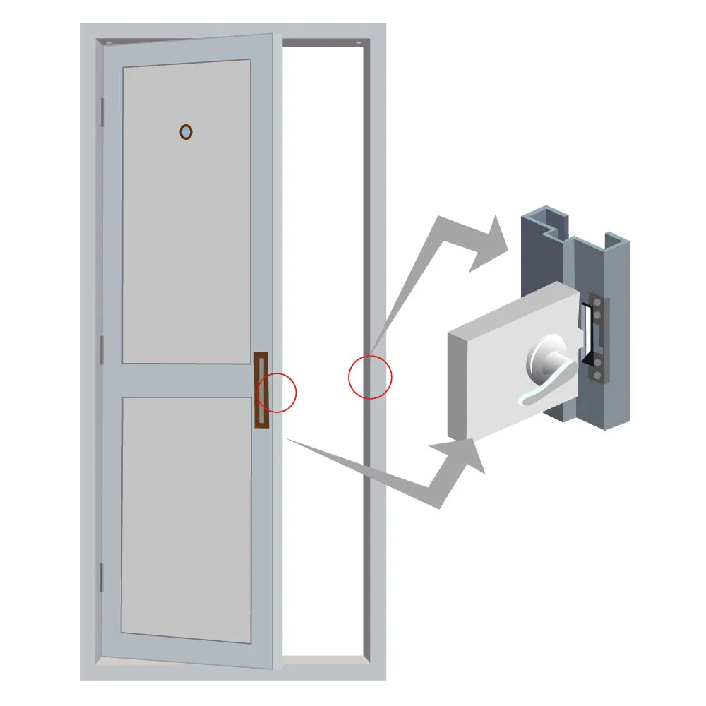 Visionis VIS-EL100-FSE - 770lbs Stainless Steel Electric Door Strike for Wood and Metal Doors 12V Fail Secure Normally Open