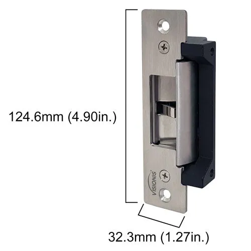 Visionis VIS-EL104-FSESA - 770lbs Electric Door Strike for Wood and Metal Doors 12V Fail Safe Normally Closed and Fail Secure Normally Open Adjustable