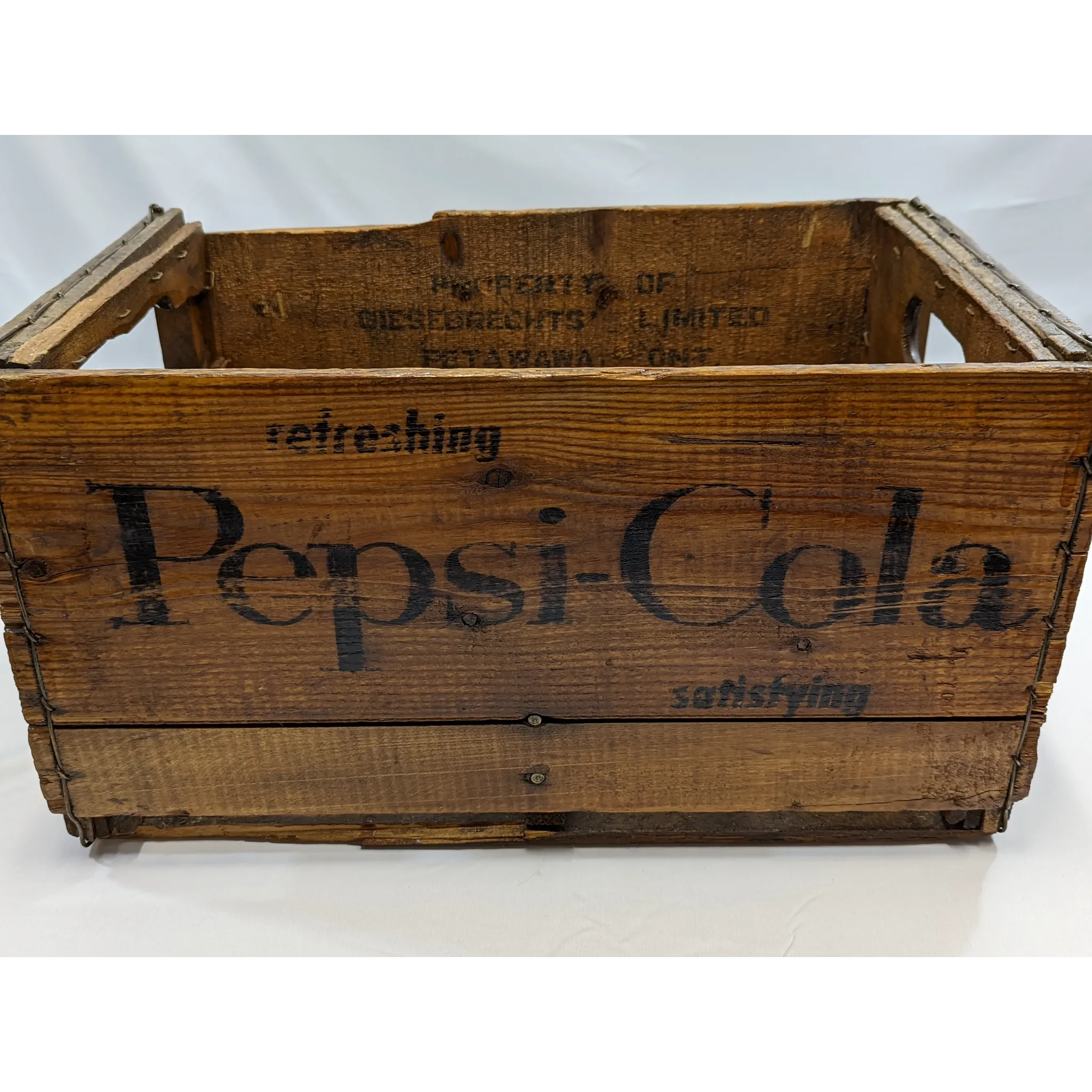 Wooden Pepsi-Cola Pop Bottle Crate