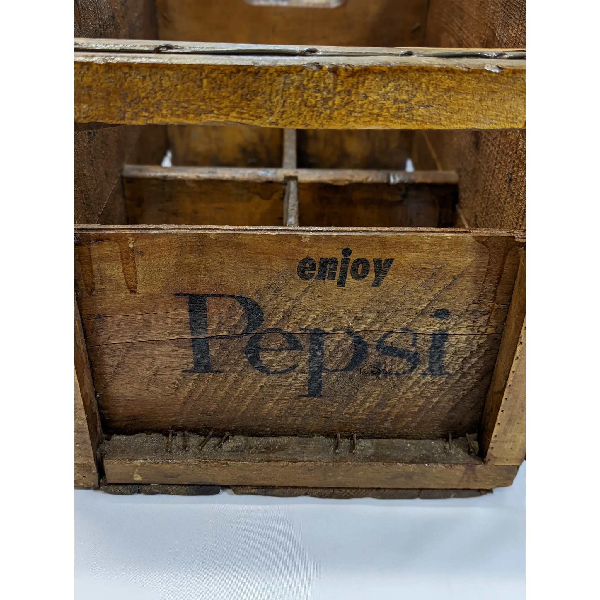 Wooden Pepsi-Cola Pop Bottle Crate