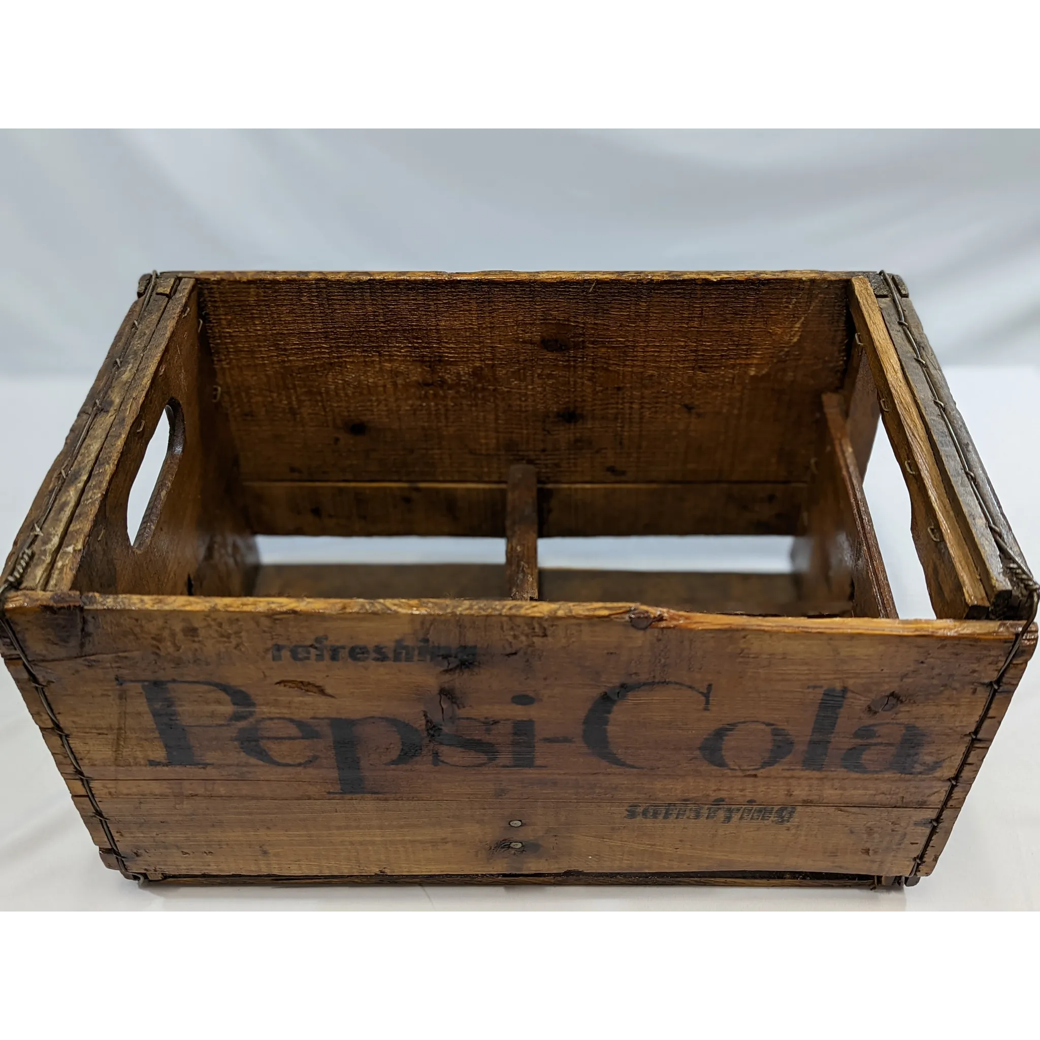 Wooden Pepsi-Cola Pop Bottle Crate