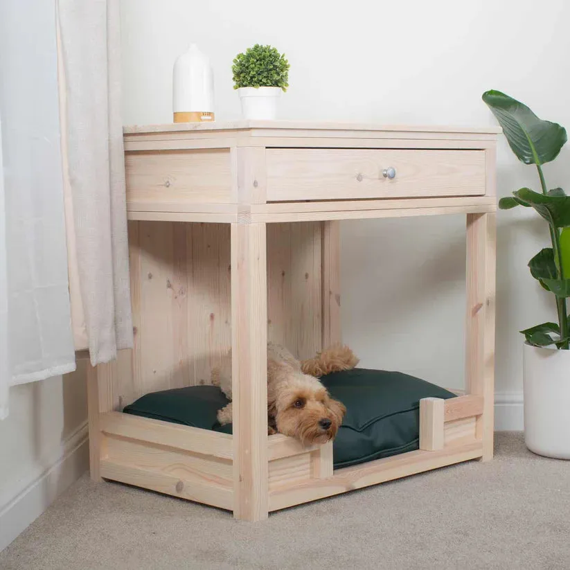 Wooden Salcombe Open Dog Crate with Drawer