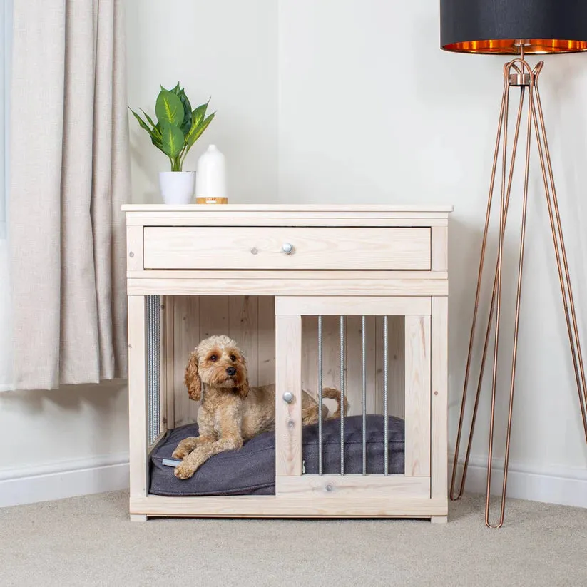 Wooden Sliding Door Salcombe Dog Crate with Drawer