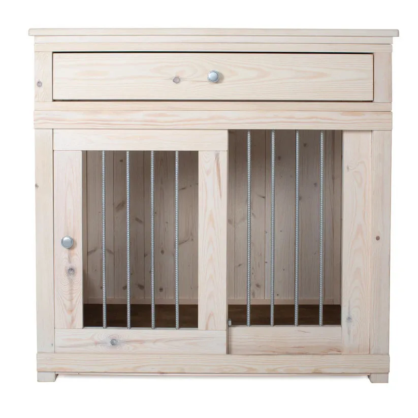 Wooden Sliding Door Salcombe Dog Crate with Drawer